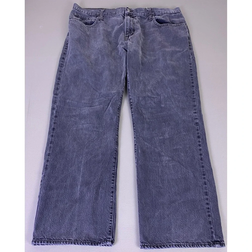 Old‎ Navy Famous Jean Mens 42x30 Gray Wash Straight Leg Denim Pants 100% Cotton